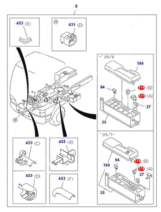 Схема предохранителя на ISUZU (ИСУЗУ) NQR71/75, 30A, оригинал: 8971836430 На схеме изображен предохранитель ISUZU (ИСУЗУ) NQR71/75, 30A, оригинал, 8971836430