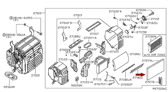 Фильтр салонный NISSAN CABSTAR (Ниссан Кабстар) F24 (заготовка), FILTRON, 27277MB42B