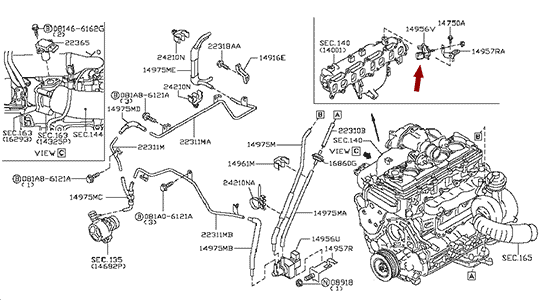 Клапан электромагнитный турбокомпрессора NISSAN CABSTAR (Ниссан Кабстар) F24 дв. ZD30DDTI, QUATTRO FRENI