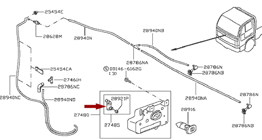 Насос (мотор) омывателя лобового стекла NISSAN CABSTAR F24, оригинал, 28920AR000/289206W500