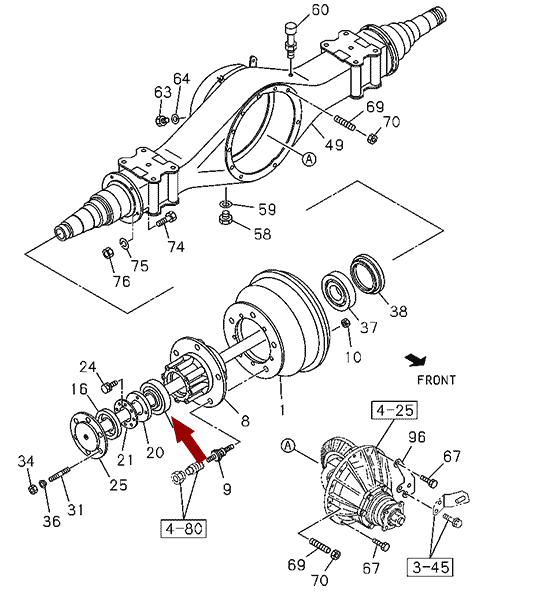 ПОДШИПНИК ЗАДНЕЙ СТУПИЦЫ ISUZU (ИСУЗУ) NLR85/NMR85 - НАРУЖНЫЙ, JAPAN, 9000930820
