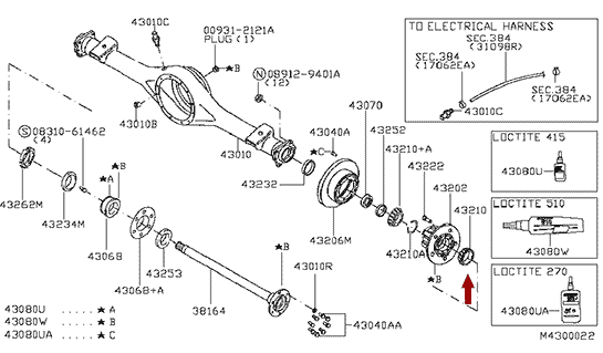 Подшипник задней ступицы Nissan Cabstar (Ниссан Кабстар) F24 - наружний, Japan, 43210MB20A