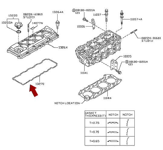 Прокладка клапанной крышки NISSAN CABSTAR (Ниссан Кабстар) F24, дв. ZD30DDTI, аналог
