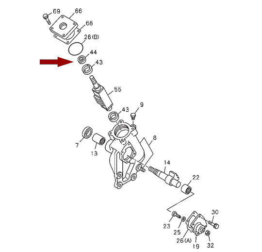 Сальник рулевого редуктора ISUZU NQR75/71, оригинал, 8941309400 Сальник рулевого редуктора ISUZU NQR75/71, оригинал, 8941309400